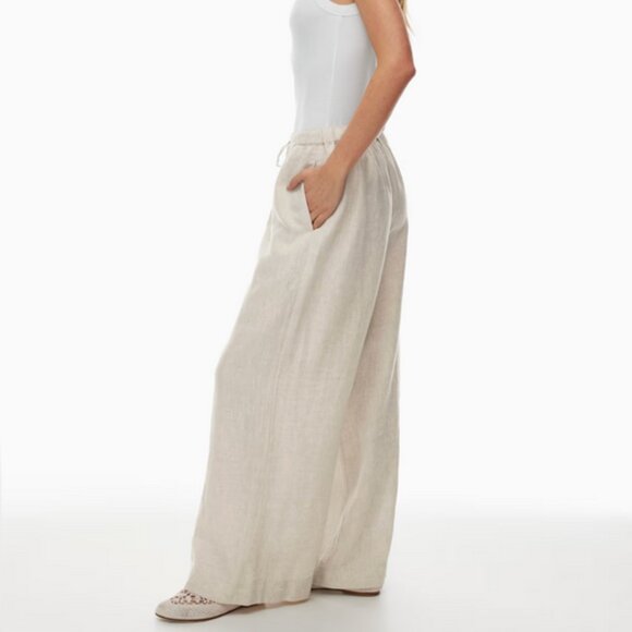 Aritzia Little Moon Globetrot Wide Leg Pants (💯 organic linen) - Picture 12 of 13